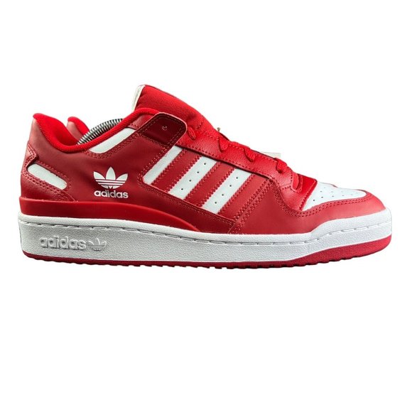 Adidas Men's Forum Low CL Scarlet Red White Shoes HQ1495 Sizes 9 - 13 - Picture 1 of 9